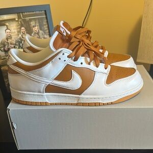 Nike Men's White and Brown Sneakers